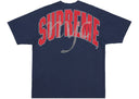 Supreme Rhinestone Script S/S Top Navy one-kickz