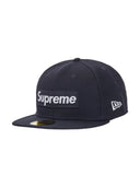 Supreme Rings Box Logo New Era 59Fifty Fitted Hat Navy one-kickz