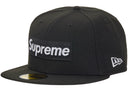 Supreme Rings Box Logo New Era 59Fifty Fitted Hat Black one-kickz
