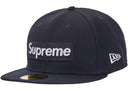 Supreme Rings Box Logo New Era 59Fifty Fitted Hat Navy one-kickz