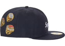Supreme Rings Box Logo New Era 59Fifty Fitted Hat Navy one-kickz
