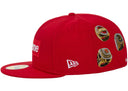 Supreme Rings Box Logo New Era 59Fifty Fitted Hat Red one-kickz