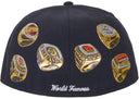 Supreme Rings Box Logo New Era 59Fifty Fitted Hat Navy one-kickz