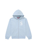 Supreme S Logo Zip Up Hooded Sweatshirt (FW25) Light Blue