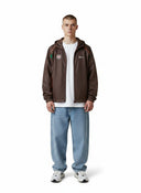 Supreme Satin Hooded Track Jacket Brown one-kickz