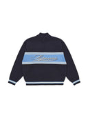 Supreme Script Stripe Half Zip Sweater Navy one-kickz