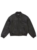 Supreme Swarovski Studded Quilted Leather Jacket Black one-kickz