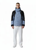 One Kickz Supreme The North Face Studded Mountain Light Jacket Royal blue and black with geometric pattern
