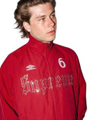 Supreme Umbro Rhinestone Track Jacket Red one-kickz