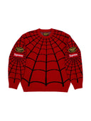 Supreme Vanson Leathers Spider-Man Sweater Red