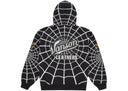 Supreme Vanson Leathers Spider-Man Zip Up Hooded Sweatshirt Black one-kickz