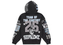 Supreme Warriors Applique Zip Up Hooded Sweatshirt Black one-kickz