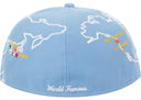 Supreme Worldwide Box Logo New Era Hat Light Blue one-kickz
