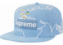 Supreme Worldwide Box Logo New Era Hat Light Blue one-kickz