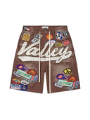 Vale Forever Brown 1980's Jorts Red/Wash