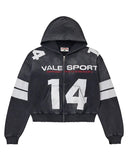 Vale Forever Jerzee Black Washed Zip Up one-kickz