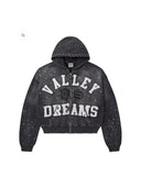 Valley Dreams Black Classico Zip Up Hoodie one-kickz