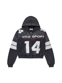 Valley Jerzee Black Washed Zip Up