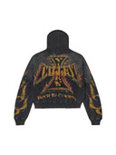 Valley Reborn Thermal Zip Hoodie Black one-kickz