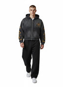 Valley Reborn Thermal Zip Hoodie Black one-kickz