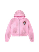 Valley Venus Clustered Zip Up Hoodie Pink