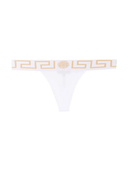 Versace Greca Waistband Thongs White one-kickz