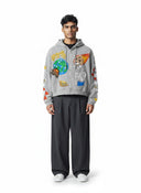 Vertabrae Cosmic Grey Full Zip Hoodie Sample one-kickz