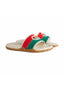 Gucci Striped GG White Logo Sandals