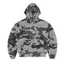 Corteiz Diplomatic Zip Hoodie Washed Camo