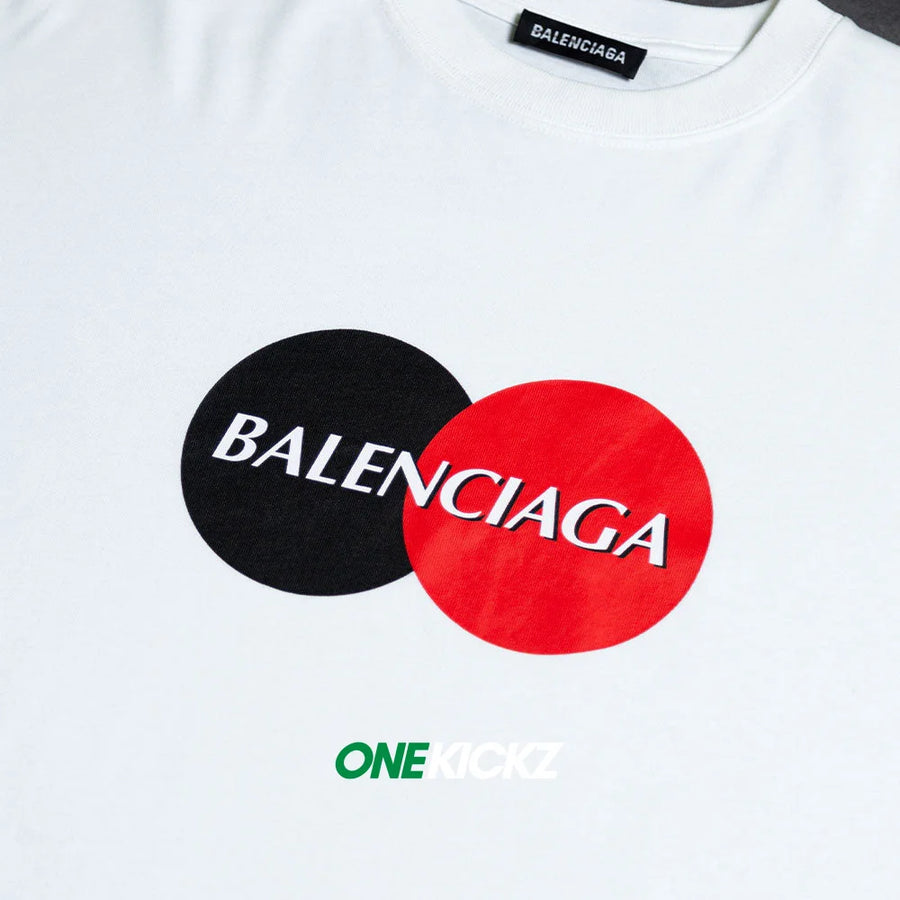 Balenciaga Credit Card Logo Oversized Fit T-Shirt White Remeras Hombre