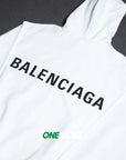 Balenciaga Fw17 Archetype Back Logo White Pullover Hoodie Hombre