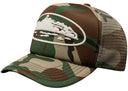 Corteiz Island Puff Print Trucker Hat Woodland Camo
