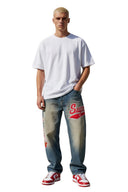 Supreme Mitchell & Ness Atlanta Braves Loose Fit Jean Blue