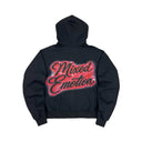 Mixed Emotion Unveiled Zip Hoodie Black