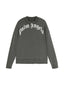 Palm Angels GD Curved Logo Crewneck Sweater Grey