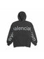 Balenciaga Dot Com Popover Hoodie In Washed Black/Grey