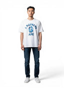 BAPE ABC Camo College Tee (SS21) White/Blue