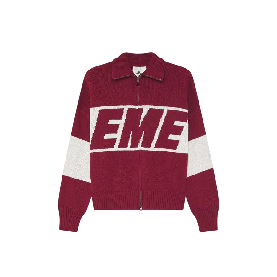 Eme Studios Thrill Burgundy Zipper Knit