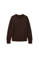 AllSaints Chainy Embroidered Jumper Rich Brown