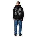 OFF-WHITE Paint Splatter Arrow Diag French Terry Hoodie Black