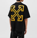 OFF-WHITE Tape Arrow Skate Fit Tee Black Yellow