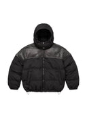 Supreme Leather Yoke Puffer Jacket 'Black'