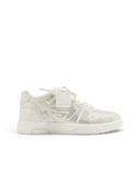 OFF-WHITE Out Of Office OOO Low Tops Strass Crystal Embellished White