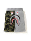 Bape A Bathing Ape Shark Camo & Gray SweatShort
