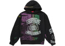 Supreme Overprint Hooded Sweatshirt Black