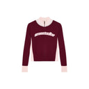 Eme Studios Betty Burgundy Zipper Knit