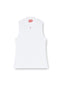 Diesel Mock Neck Ribbed Tank Top White
