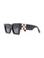 OFF-WHITE Catalina Rectangular Frame Sunglasses Black/Dark Grey/Gold (OERI003Y21PLA0011007 / OERI003C99PLA0011007)
