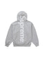 Supreme Satin Applique Hooded Sweatshirt FW24 Heather Grey