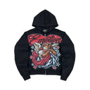 Mixed Emotion Unveiled Zip Hoodie Black
